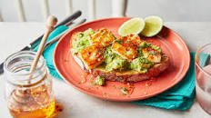 Hot honey halloumi avocado toast