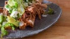 Instant Pot Beef Tacos with Avocado Salsa
