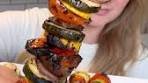 Jackie Hartlaub | marinated veggie skewers on the grill ...