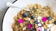 Maple cinnamon breakfast quinoa bowl