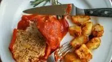Mediterranean Lamb and Rice Stuffed Bell Peppers
