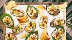 Nectarine Bruschetta with Basil Ricotta & Honey
