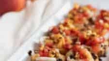 Nectarine Bruschetta with Heirloom Tomatoes
