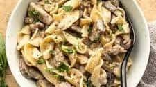 One Pot Beef Stroganoff