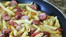 One Pot Cheesy Smoked Sausage Pasta