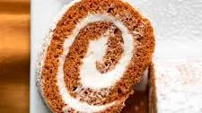Pumpkin Roll With Silky Cream Cheese Frosting