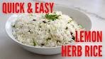 Quick and Easy Lemon Herb Rice