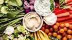 Rainbow Veggie Crudite Platter for Game Day Party