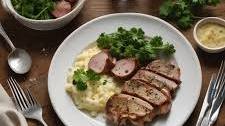 Savory Herb-Crusted Pork Filet with Garlic Mashed Potatoes