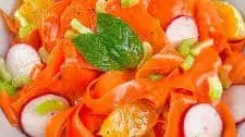 Shaved Carrot Salad with Sweet Orange Dressing