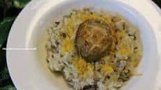 Soft and savory abalone risotto made with cold rice/ simple reci