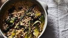 Stewy White Beans with Escarole, Garlic, and Sizzled Rosemary