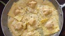 Sweet Potato Ravioli with Butter-Sage Cream Sauce
