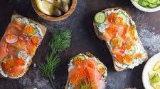 Tartines with Herb Cream Cheese and Smoked Salmon