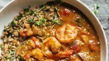 The Best Spicy Weekend Gumbo + Brown Rice