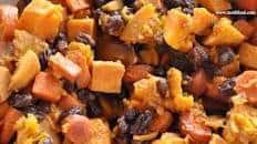 Tzimmis: Carrot, Squash, and Sweet Potatoes With Cinnamon and Raisins
