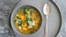 Vegetable Soup with Yautia, Yucca, Butternut Squash and Spinach
