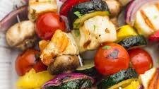 Veggie Kabobs with Halloumi