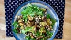 Warm Escarole Salad with White Beans + Mushrooms