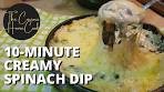 10-minute Creamy Spinach Dip with four types of cheeses ...