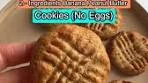 2-Ingredient Banana Peanut Butter Cookies Recipe for Easy ...