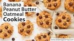 3 Ingredients Peanut Butter Banana Oatmeal Cookies