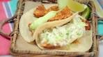 Ancho Chicken Tacos with Cilantro Slaw and Avocado Cream ...