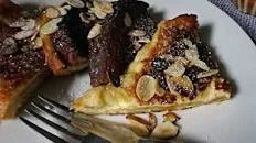 Apricot jam stuffed almond french toast