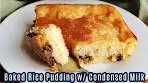 Baked Rice Pudding with Condensed Milk