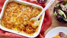 Cheesy sweet potato bake recipe