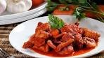 Chicken in chile ancho sauce Mexican food