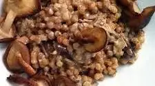 Creamy Israeli Couscous with Porcini and Shitake Mushrooms
