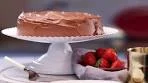 Dark chocolate soufflé cake