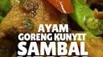 Delicious Ayam Goreng Kunyit with Sambal Hijau Recipe