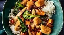 Fish Stick Stir-Fry With Lap Cheong, Sweet Potato & Broccolini