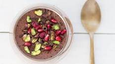 Fluffy vegan chocolate mousse with aquafaba