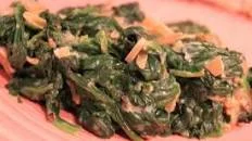Garlicky Spinach with Laughing Cow Cheese | No Thanks to Cake