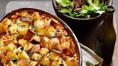 Herb-crumbed baked beans