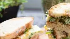 Herb Omelette Breakfast Sandwich with Spicy Tomato Jam