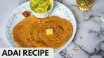 How to make Adai | Adai recipe (High protein dinner recipes)