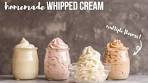 How to make Whipped Cream: 3 FLAVORS! | The Recipe Rebel
