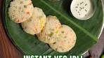 Instant Vegetable Idli Recipe | Quick Breakfast For Kids Tiffin ...