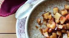 Irish Oatmeal with Hot Buttered Cinnamon Apples