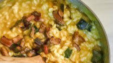 Kabocha Squash Risotto with Crispy Pancetta