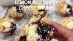 Lemon blueberry cheese Danish bites 🍋🫐🌼 1 sheet of puff ...