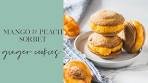 Mango and Peach Sorbet with Ginger Cookies Ice Cream ...