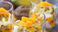 Mango passion fruit Eton mess