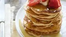 Masa Harina Pancakes with Vanilla Strawberries