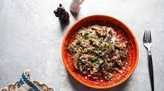 Mushroom and silverbeet risotto