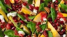 Pear Spinach Salad with Cranberry Orange Vinaigrette